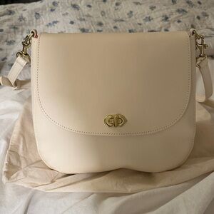 NWOT Clare V. Turnlock Louis Bag Cream
